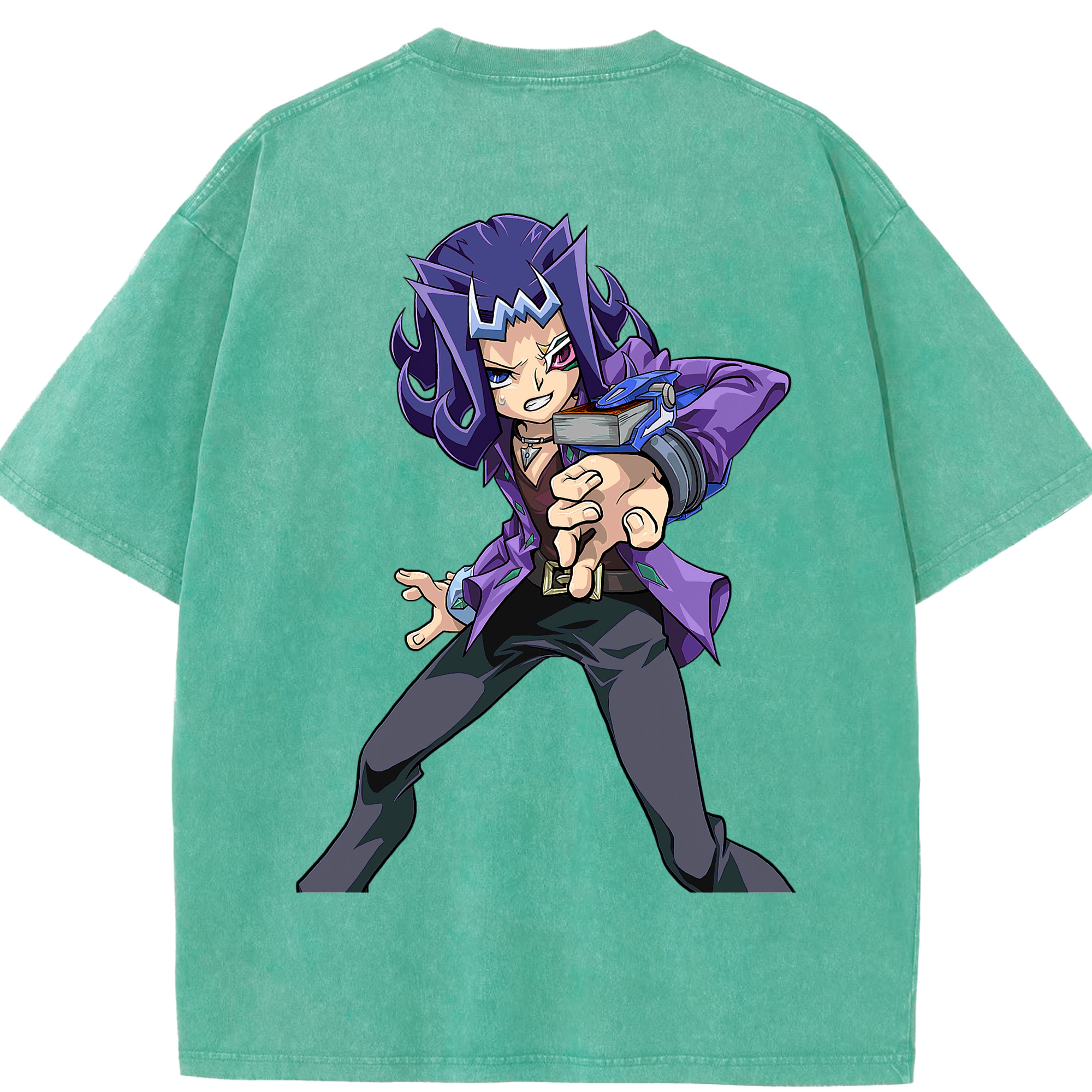 （画像用） 遊☆戯☆王 Yu-Gi-Oh! 綿100% ヴィンテージ風 半袖Tシャツ（背面プリント）